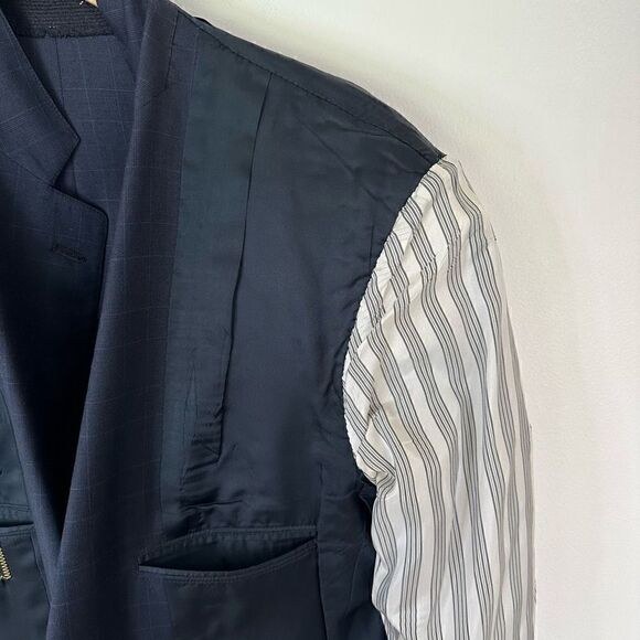 Brooks Brothers Vintage Men’s Navy Windowpane Suit - Picture 9 of 16
